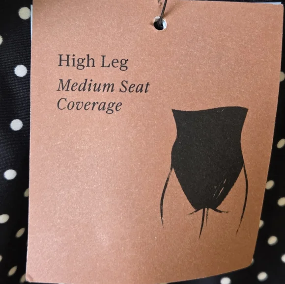 Swimsuit XL (16) Black Polka Dot Shade And Shore One Piece NWT - Picture 10 of 15